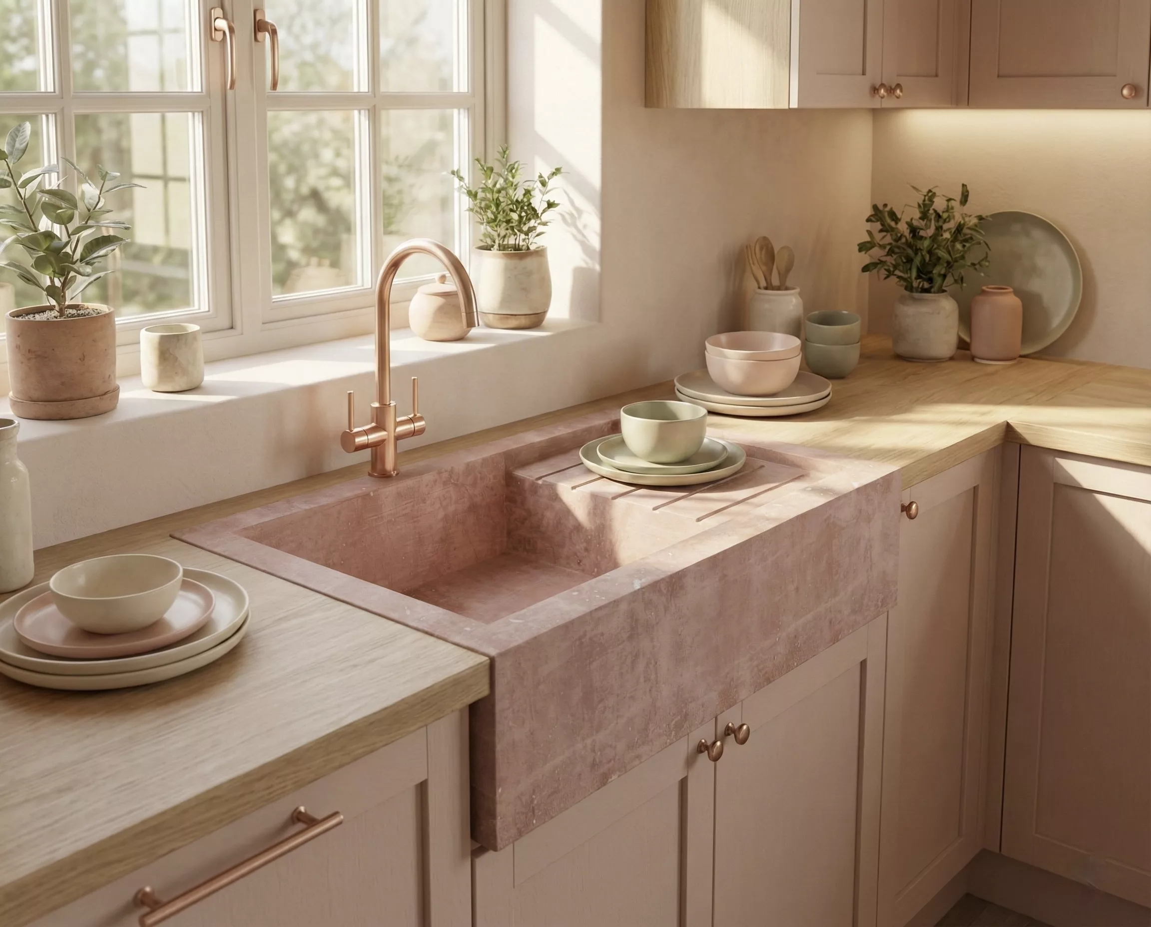 batico 88 images evier beton egouttoir 27l rose 162